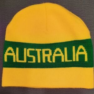 Yellow and Green Australia Beanie